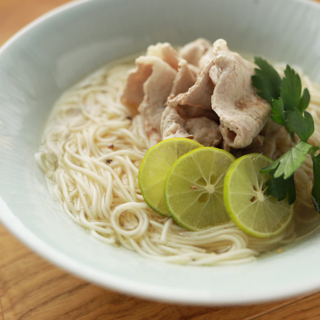 飲んだ後の締めに「さっぱり豚しゃぶ塩にゅうめん」