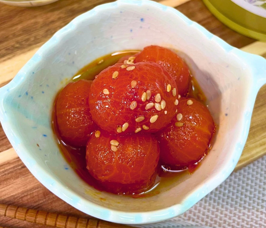 簡単なのに止まらない「 ミニトマトの “ピリ辛” おつまみキムチ」