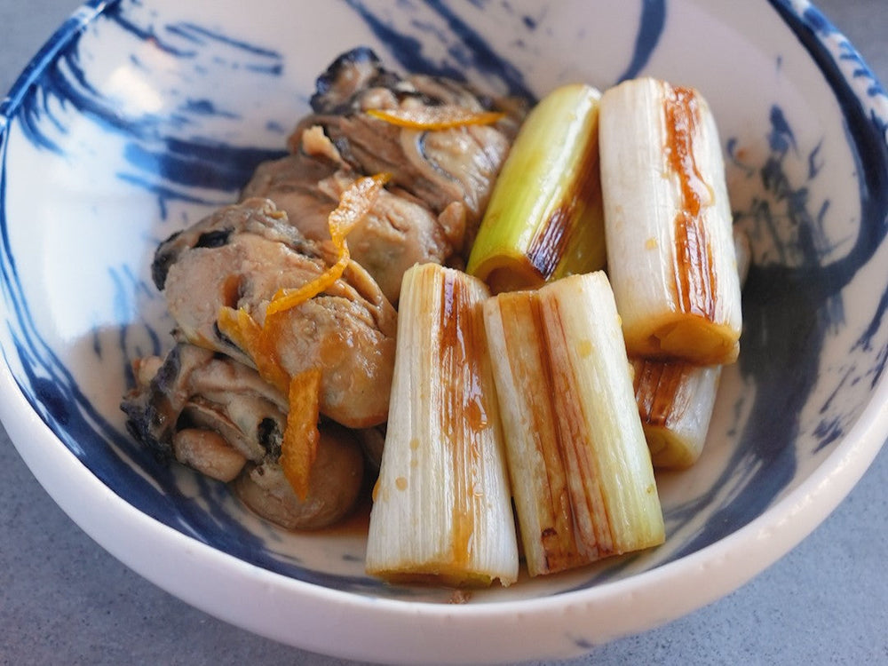 香りでつなぐひと皿「牡蠣とネギのゆずマリネ」