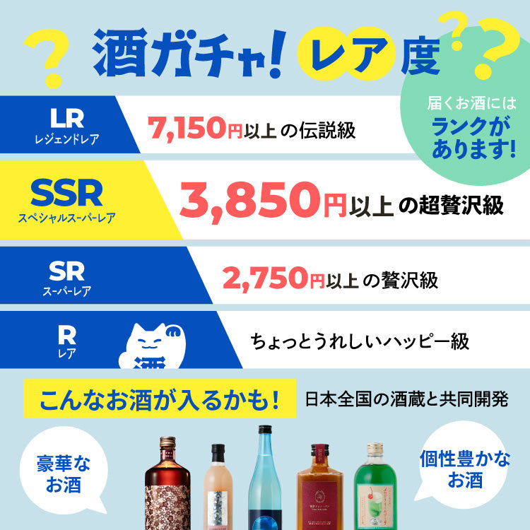 ジャンルが選べる！スパークリング3連酒ガチャ