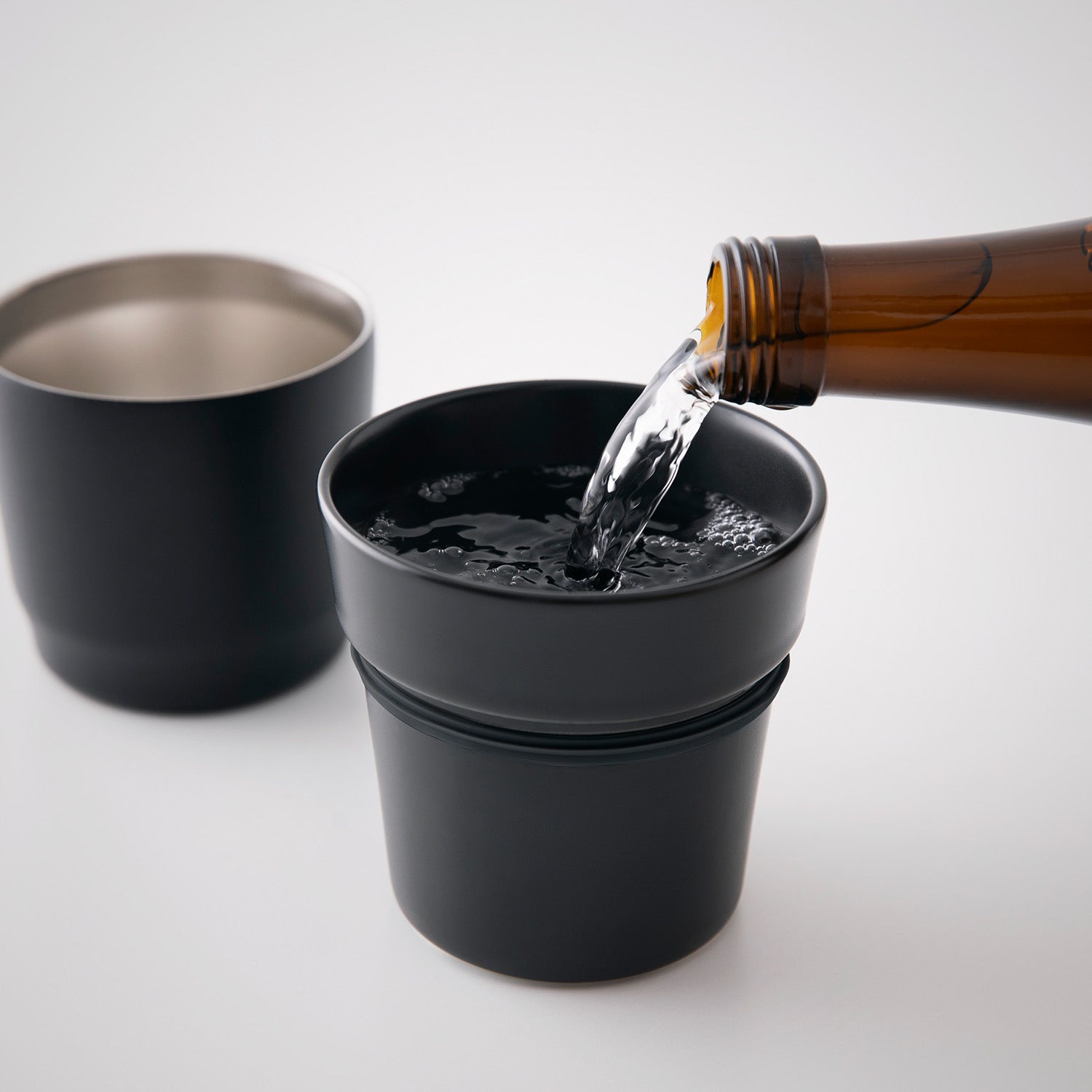 魔法瓶構造の焼酎タンブラー / ブラック | の酒器・グラス | クラフト