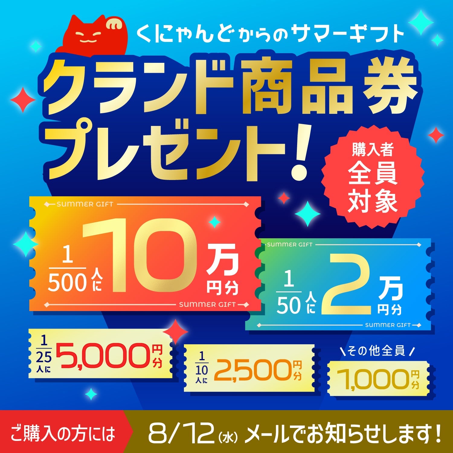 【W確変＆Wポイント】すべてが2倍！無限にオトクな夏得8連酒ガチャ