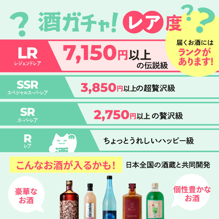 【感謝祭】200セット限定！LR確定4連酒ガチャ