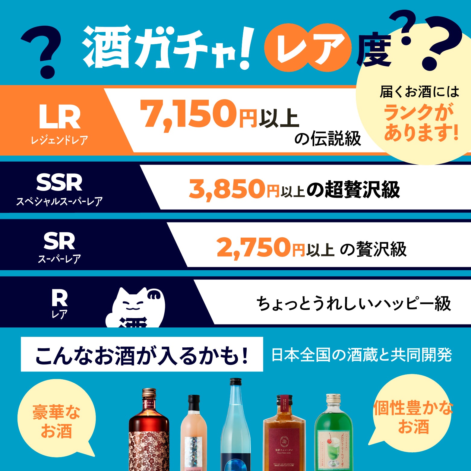 掴めGOLD！LR確定＆先着特典付き5連酒ガチャ