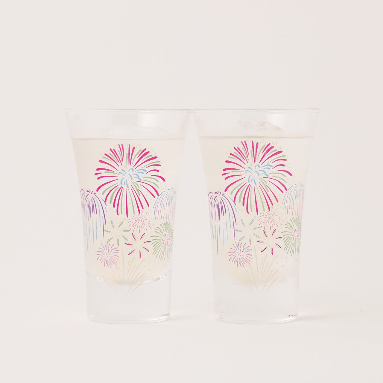 冷たい飲み物を注ぐと花火が浮き出るグラス / 天開 / ペアセット | の