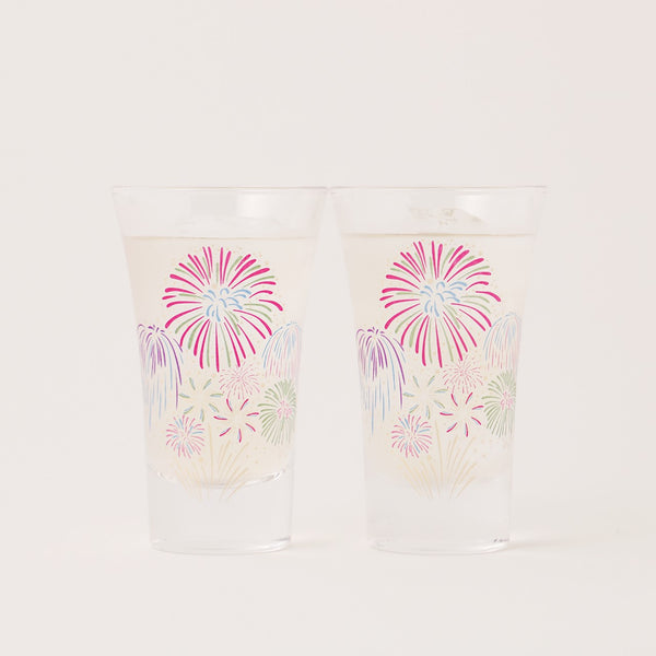 冷たい飲み物を注ぐと花火が浮き出るグラス / 天開 / ペアセット | の
