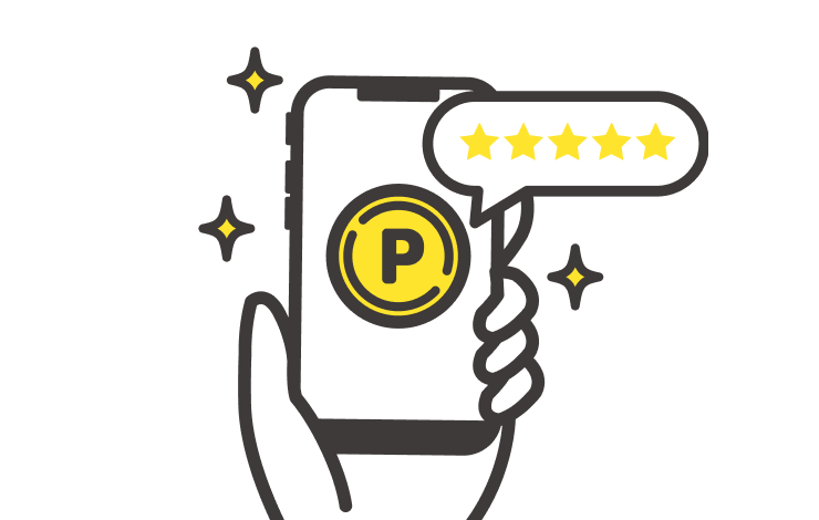 レビューで貯める