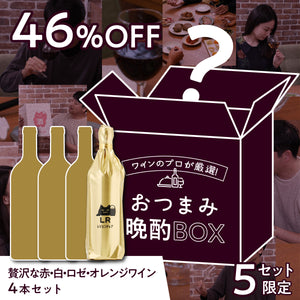 【晩酌コンプリートセット】ワインのプロが厳選！おつまみ晩酌BOX+贅沢な赤・白・ロゼ・オレンジワイン4本セット