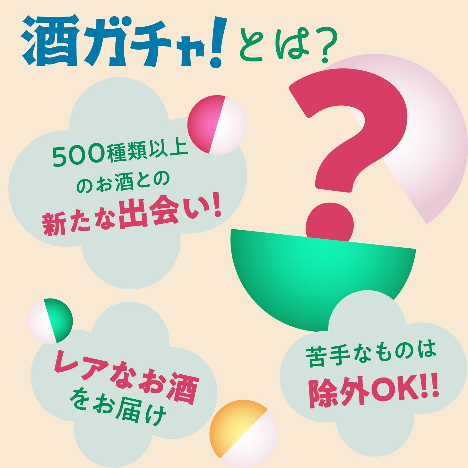 【レア酒＆春酒確定！】春を彩るグラス付き4連酒ガチャ