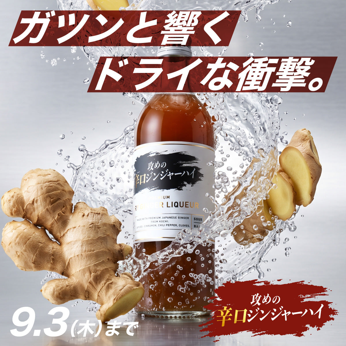 本物の辛口を求めるあなたに。生姜と厳選スパイスを限界まで詰めたプレミアムサワーベース「攻めの辛口ジンジャーハイ」