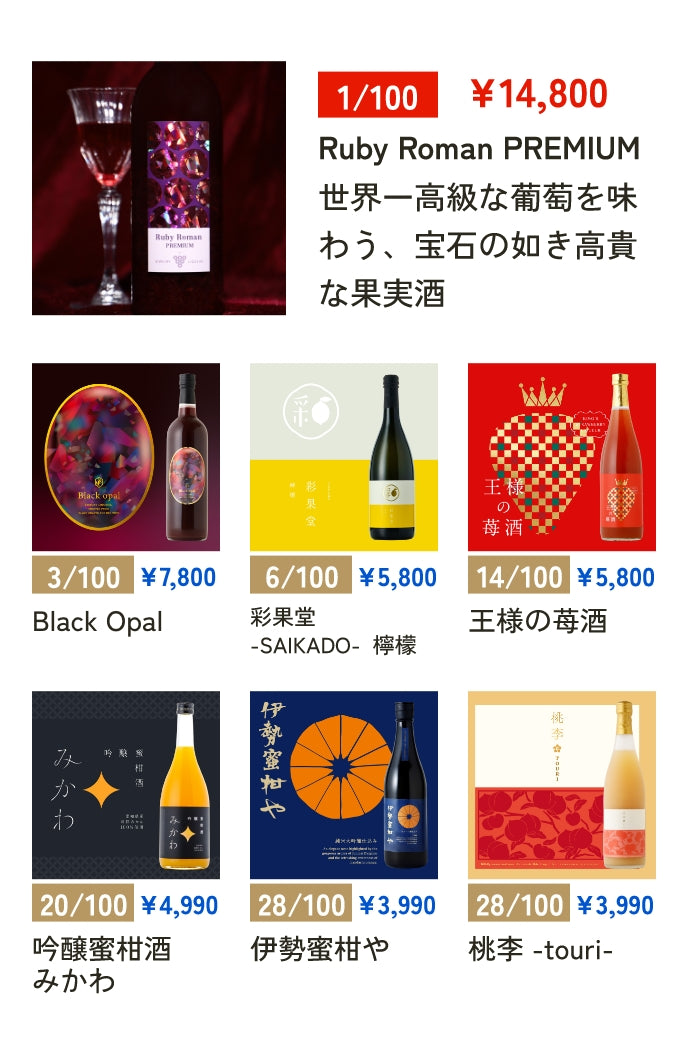 1本酒ガチャラインアップ-果実酒-